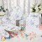24-Pack Blue Floral Gable Gift Boxes - Chinoiserie Style Paper Party Favor Boxes with Handles - Decorative Floral Candy & Treat Boxes for Weddings, Tea Parties, and Bridal Showers